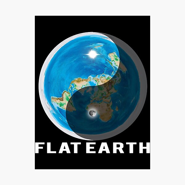 Item preview, Flat Earth Yin and Yang  designed and sold by greenbergalonso.