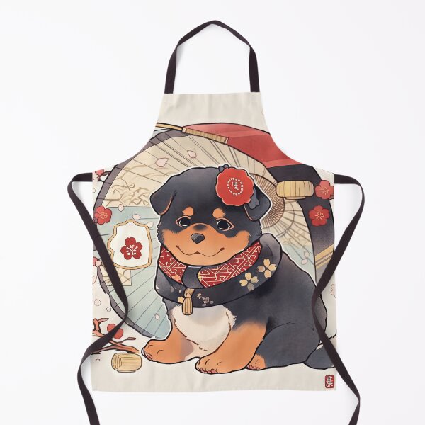 Item preview, Japanese Woodblock Style Rottweiler Puppy Dog  designed and sold by BlvckSky.