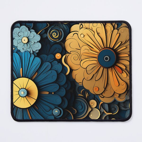 Item preview, 3D Rendering Amber and Blue Floral designed and sold by MapleTArts.