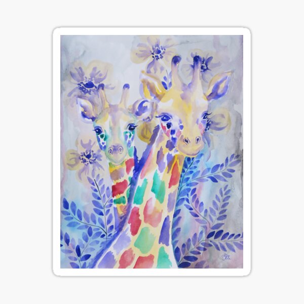 Giraffe Friends Sticker