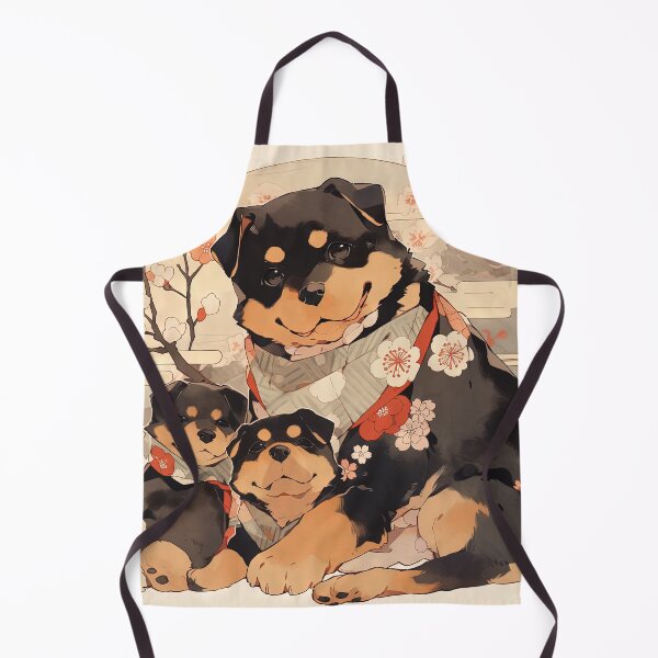 Item preview, Japanese Woodblock Style Rottweiler Dog Family designed and sold by BlvckSky.