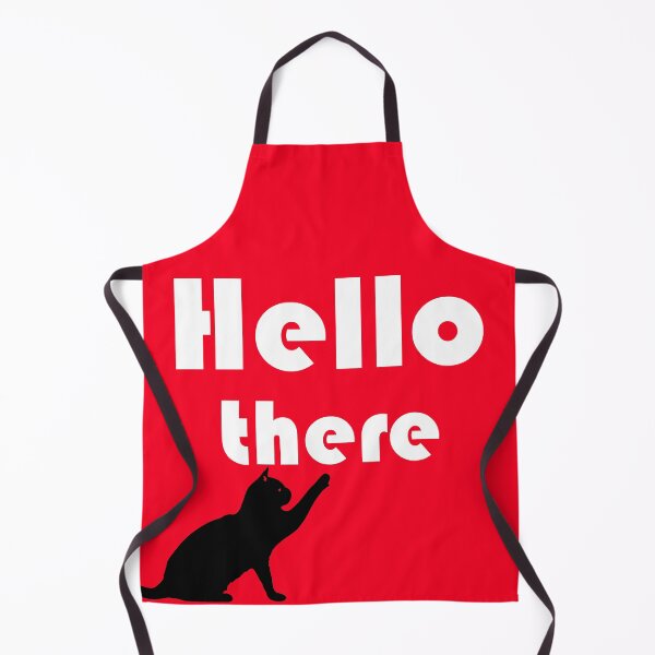 Item preview, Hello There - cat, cute cat, funny cat design - red designed and sold by artyfartypants.