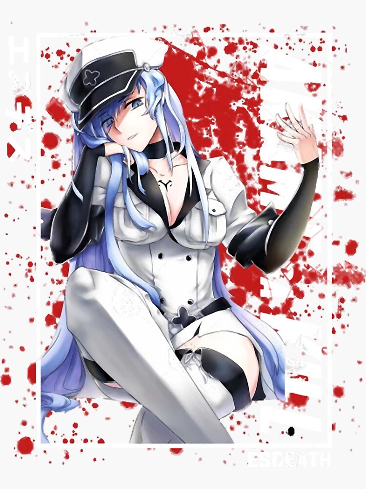 Esdeath V2 Akame Ga Kill Weatherproof Anime Sticker 6 Car Decal