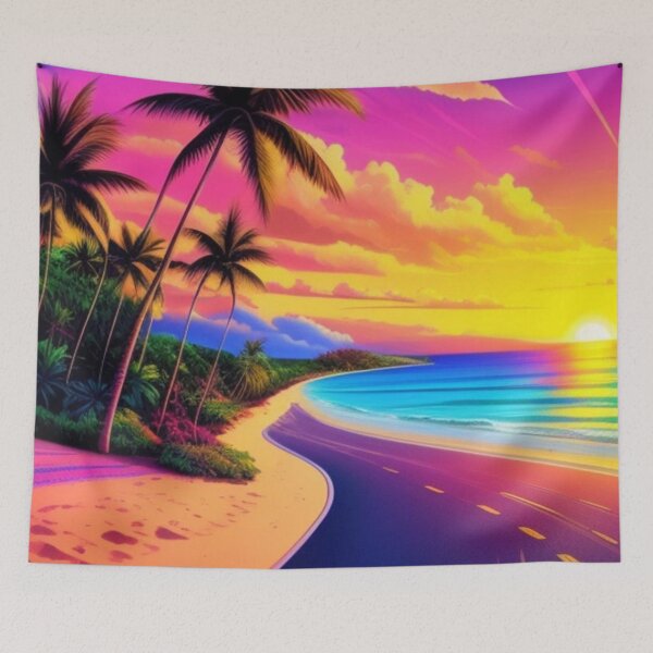 Item preview, Colorful Sunset Drive on the Beach designed and sold by calibrit.
