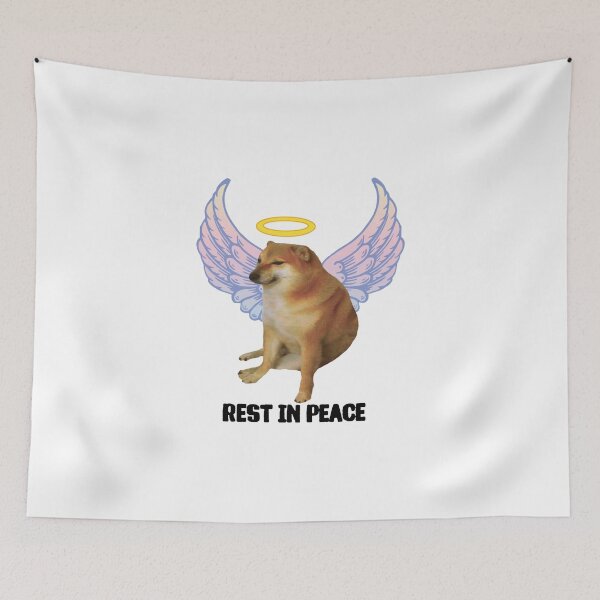 Item preview, Rest In Peace Cheems angel designed and sold by masinibobus.