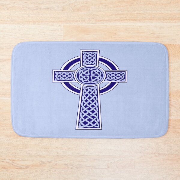 Item preview, Ornamental Celtic High Cross Decorative Knotwork Blue designed and sold by taiche.