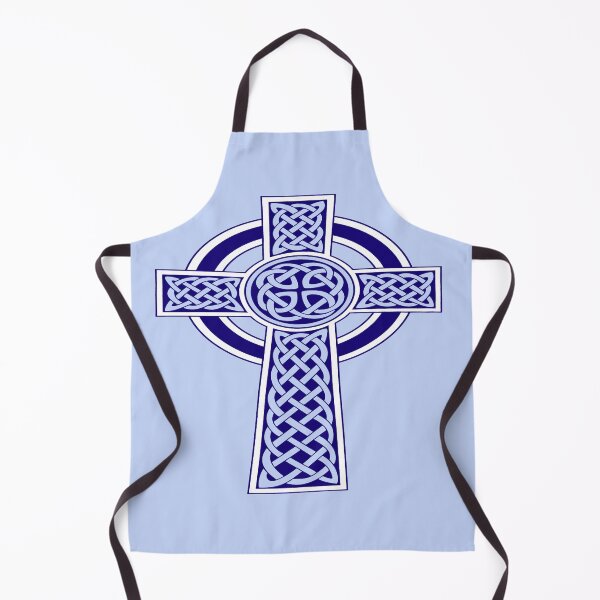 Item preview, Ornamental Celtic High Cross Decorative Knotwork Blue designed and sold by taiche.