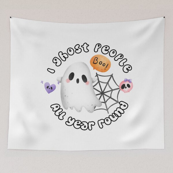 Item preview, I Ghost People All Year Round Halloween  designed and sold by Puristock.