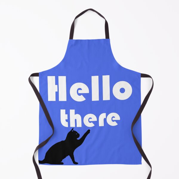 Item preview, Hello There - cat, cute cat, funny cat design - blue designed and sold by artyfartypants.