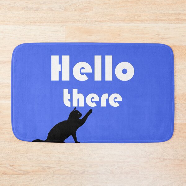 Item preview, Hello There - cat, cute cat, funny cat design - blue designed and sold by artyfartypants.