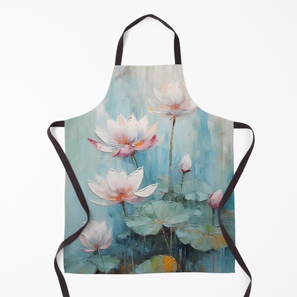 Item preview, Thick brush strokes impressionistic flower lotus flowers background poster decorative painting 09 designed and sold by UnaWu533.
