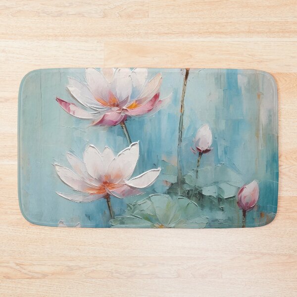 Item preview, Thick brush strokes impressionistic flower lotus flowers background poster decorative painting  09 designed and sold by UnaWu533.