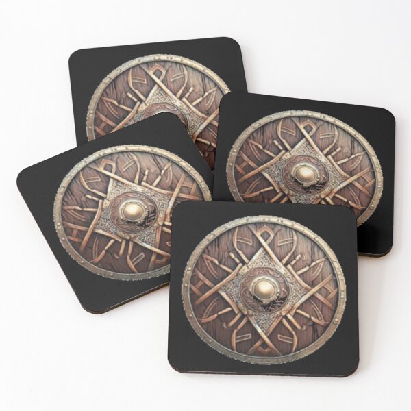 Item preview, warrior shield designed and sold by Wicca and mythical creatures .