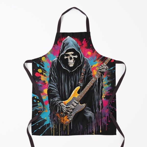 Item preview, The Grim Reaper Death Gothic Guitarist designed and sold by Ameiva-Apparel.