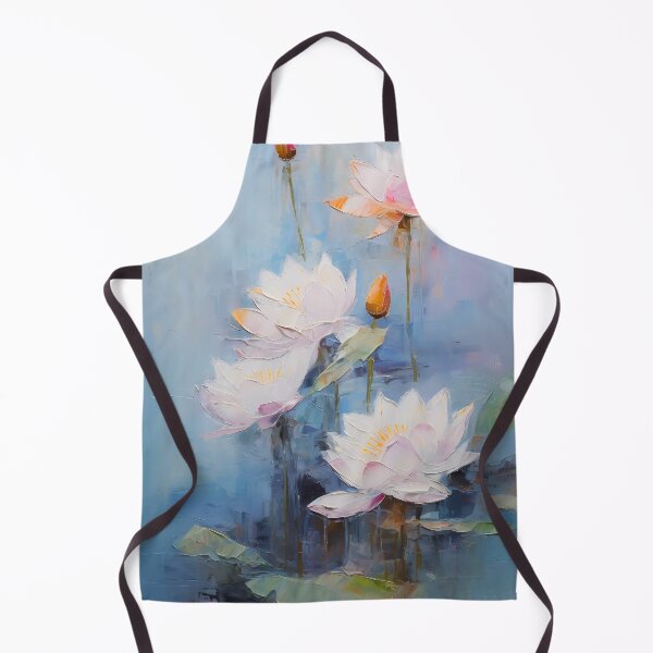 Item preview, Thick brush strokes impressionistic flower lotus flowers background poster decorative painting 11 designed and sold by UnaWu533.