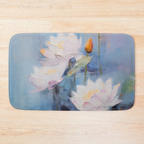 Item preview, Thick brush strokes impressionistic flower lotus flowers background poster decorative painting 11 designed and sold by UnaWu533.