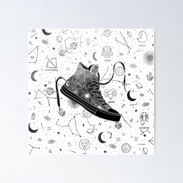Item preview, Scorpio high tops - Space canvas designed and sold by MickeyEdwards.