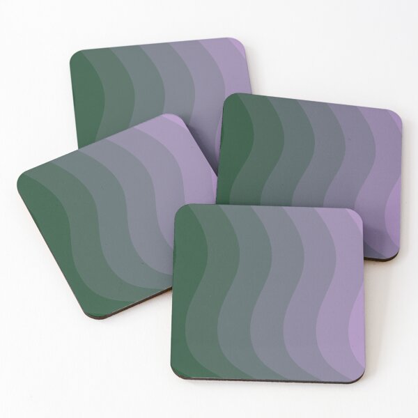 Item preview, green lavender wavy design designed and sold by sillygaydesigns.