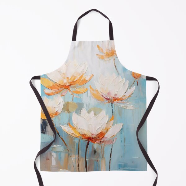 Item preview, Thick brush strokes impressionistic flower lotus flowers background poster decorative painting designed and sold by UnaWu533.