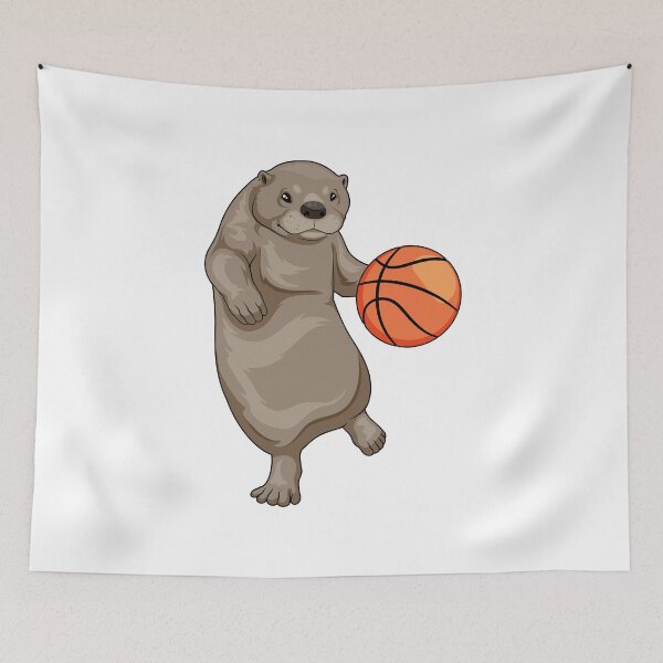 Item preview, Otter Basketball player Basketball designed and sold by Snabdesign84.