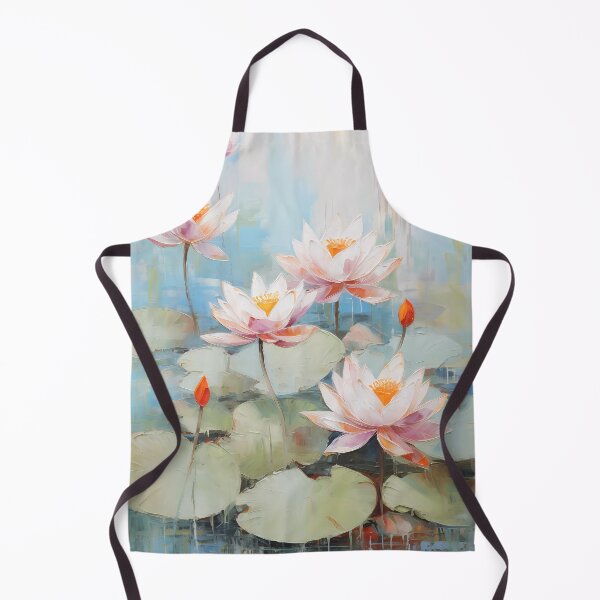Item preview, Thick brush strokes impressionistic flower lotus flowers background poster decorative painting 16 designed and sold by UnaWu533.