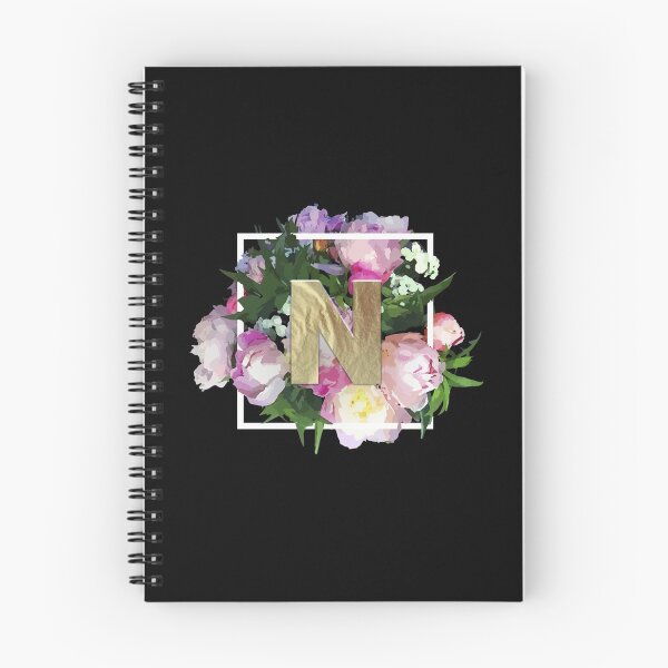 Item preview, N Initial Monogram Floral designed and sold by SoNifty.