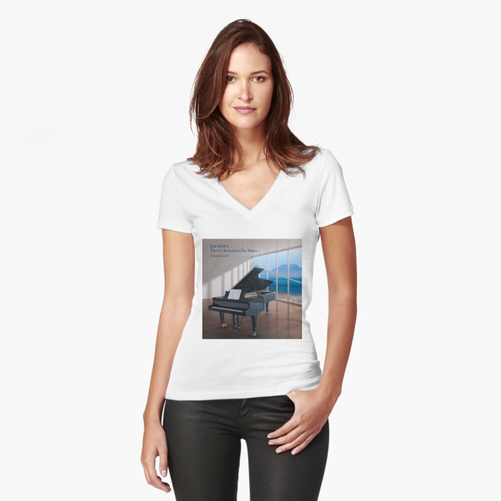 Item preview, Fitted V-Neck T-Shirt designed and sold by AdrianLordPiano.