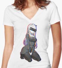 Zero Two Waifu Women's Fitted V-Neck T-Shirt