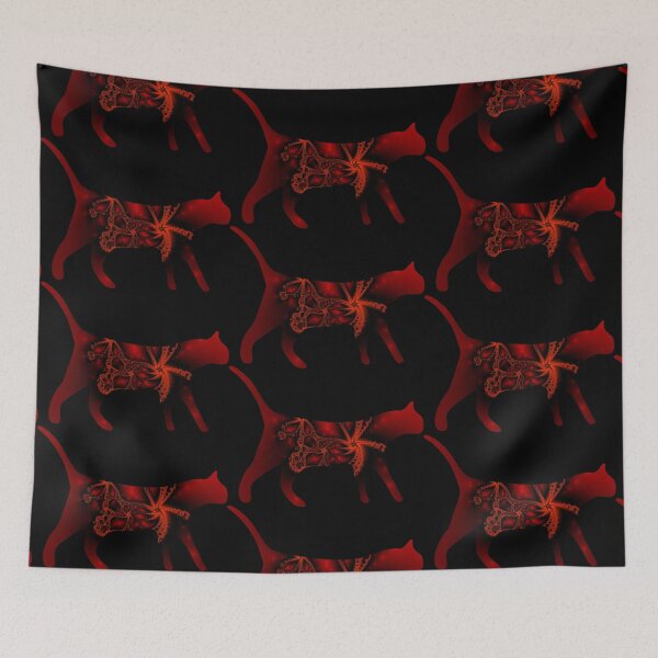 Item preview, Trippy Red Fractal Cat, Feline Fractal! designed and sold by ChaosEmporium.