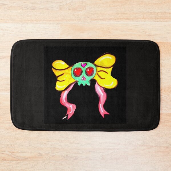 Item preview, Pretty skull bow with heart designed and sold by FiftyEpiphanies.
