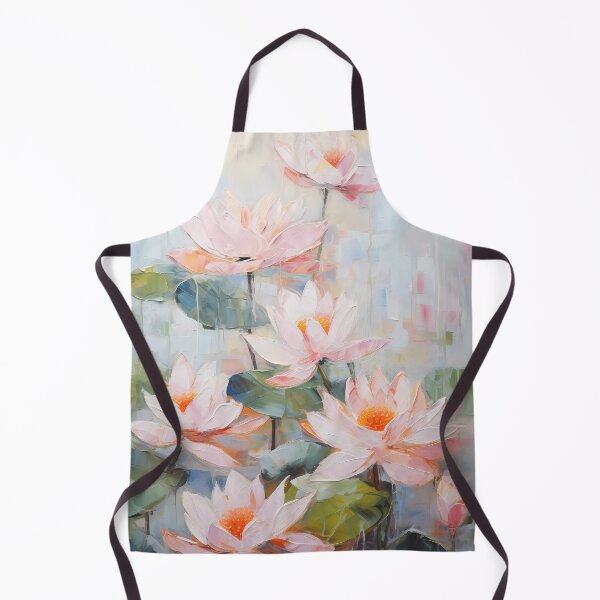 Item preview, Thick brush strokes impressionistic flower lotus flowers background poster decorative painting 19 designed and sold by UnaWu533.