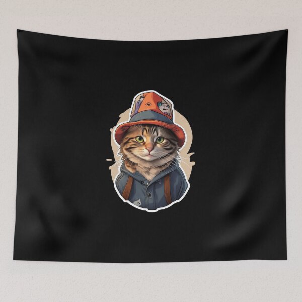Item preview, Cat Wearing Adventure Jacket designed and sold by yushelaviora.
