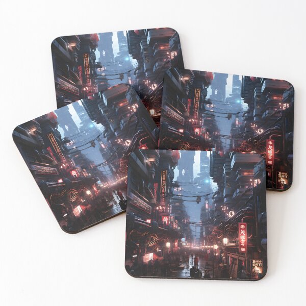 Item preview, Futuristic Cyberpunk Alley | Sketch designed and sold by Shirtastically.