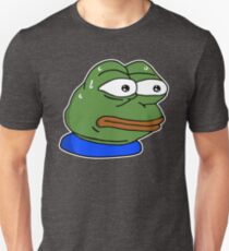 monkaS Emote - White Outline Unisex T-Shirt