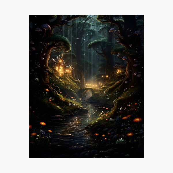 Item preview, Enchanted Forest at Dusk | Sketch designed and sold by Shirtastically.