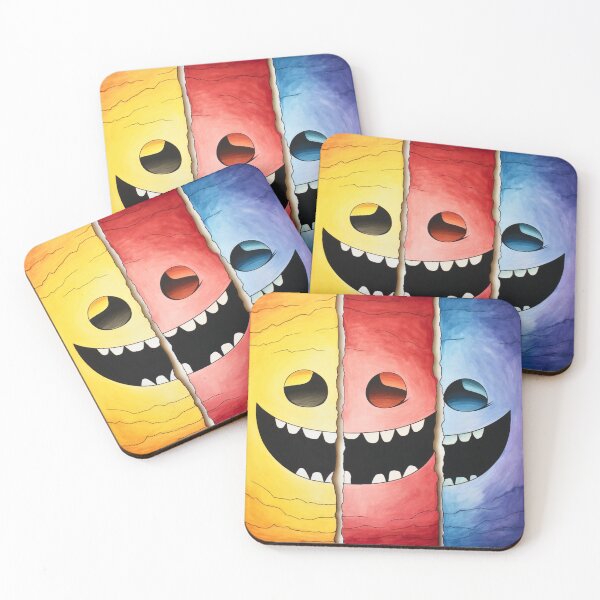 Item preview, Set of three cute monster face designed and sold by LazyLifestyle.