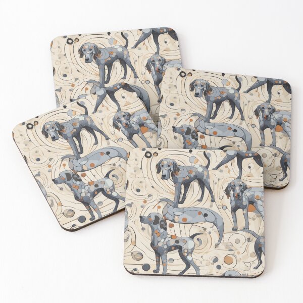 Item preview, Weimaraner Dog  Swirls and Wavy designed and sold by purplesensation.
