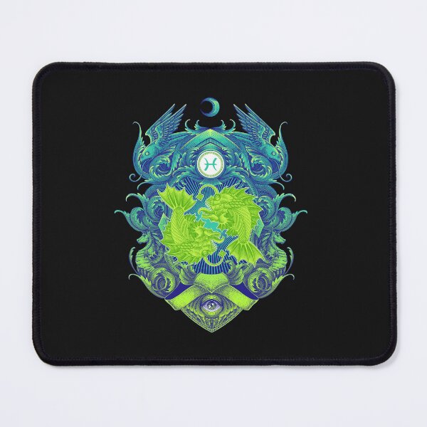 Item preview, Pisces Zodiac Engraving illustration designed and sold by WOLForDEER.