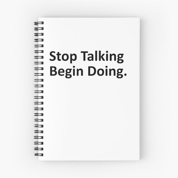 Item preview, stop talking begin doing motivational inspirational sticker designed and sold by Textees25.
