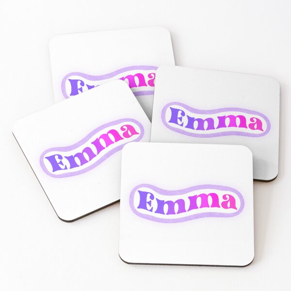 Item preview, Emma Name Sticker Purple Gradient designed and sold by NataGerken.