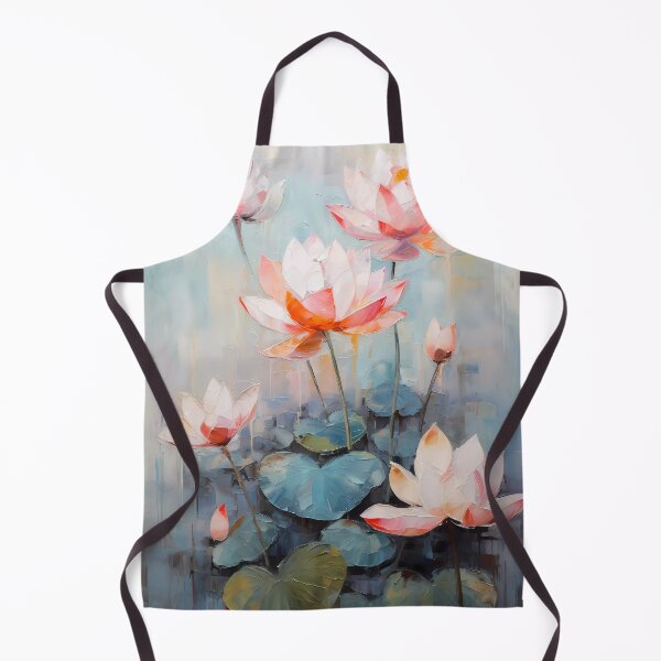 Item preview, Thick brush strokes impressionistic flower lotus flowers background poster decorative painting 28 designed and sold by UnaWu533.