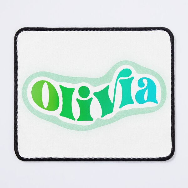 Item preview, Olivia Name Sticker Green & Blue Gradient designed and sold by NataGerken.