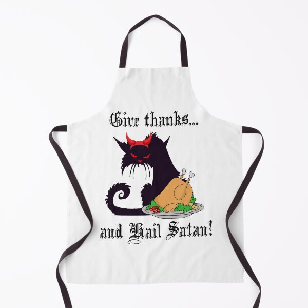 Item preview, Give thanks... and Hail Satan! Humorous Satanic Thanksgiving designed and sold by WinterTempest.