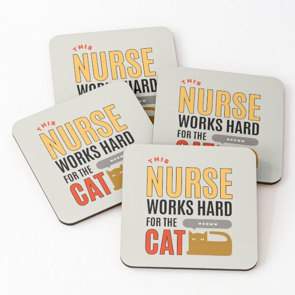 Item preview, This Nurse Works Hard for the Cat - Cat Lover (Ver1) designed and sold by SallySunday.