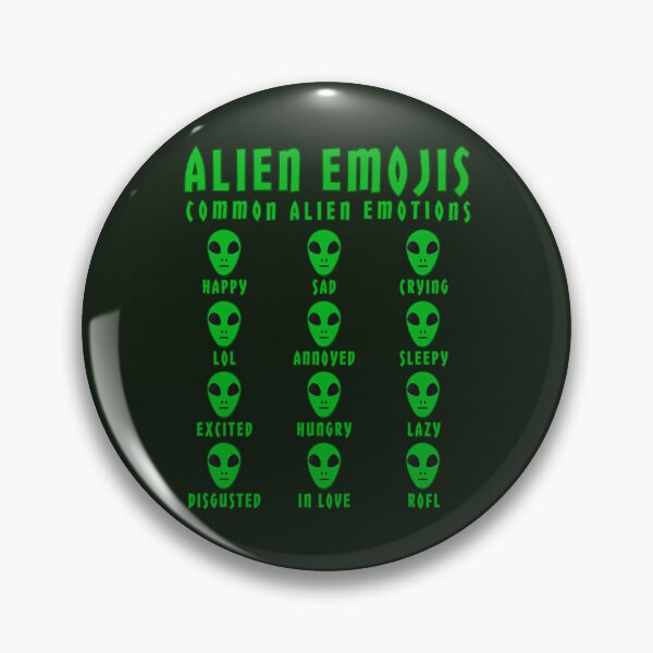 Item preview, Alien emojis (different alien emotional expressions) designed and sold by SolidEarthArt.