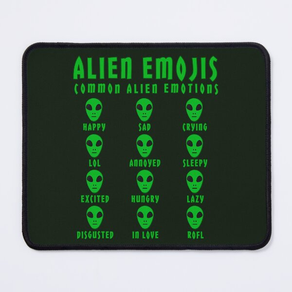 Item preview, Alien emojis (different alien emotional expressions) designed and sold by SolidEarthArt.