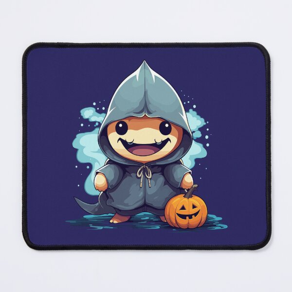Item preview, Shark dressed in a Halloween costume and pumpkin designed and sold by Niktarka.