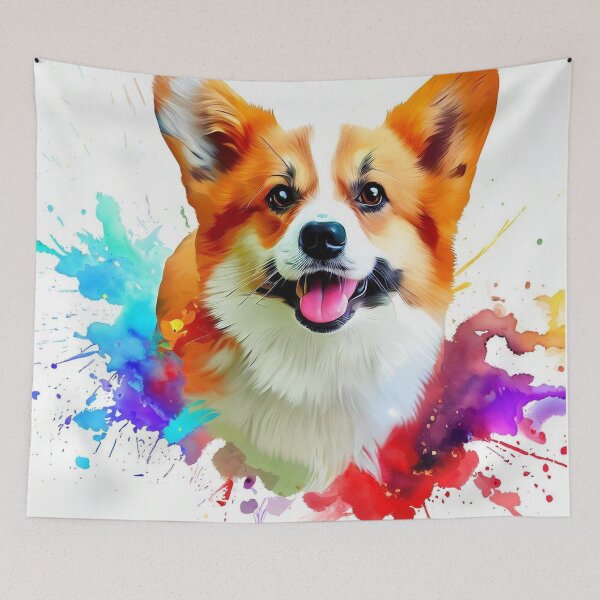 Item preview, Welsh Corgi Splash Art designed and sold by The Digital Compass.