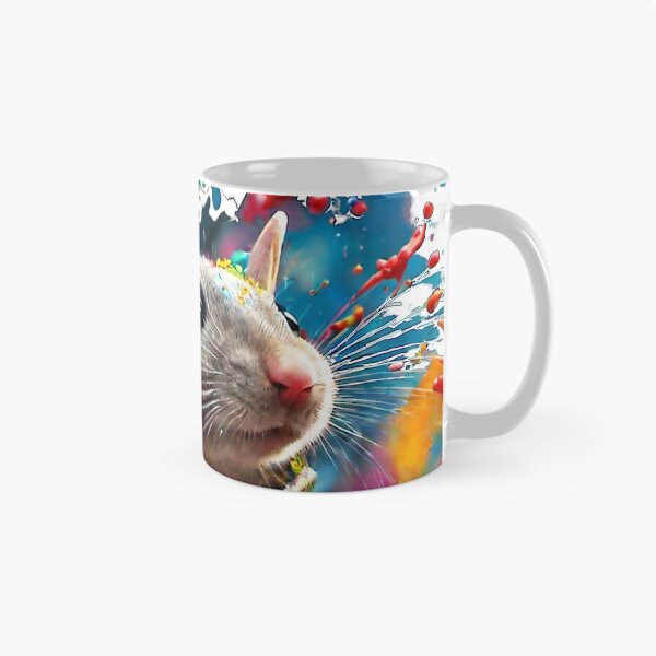 Item preview, The artwork features a graffiti-style color splash depicting a playful mouse. designed and sold by Best-Art-32.