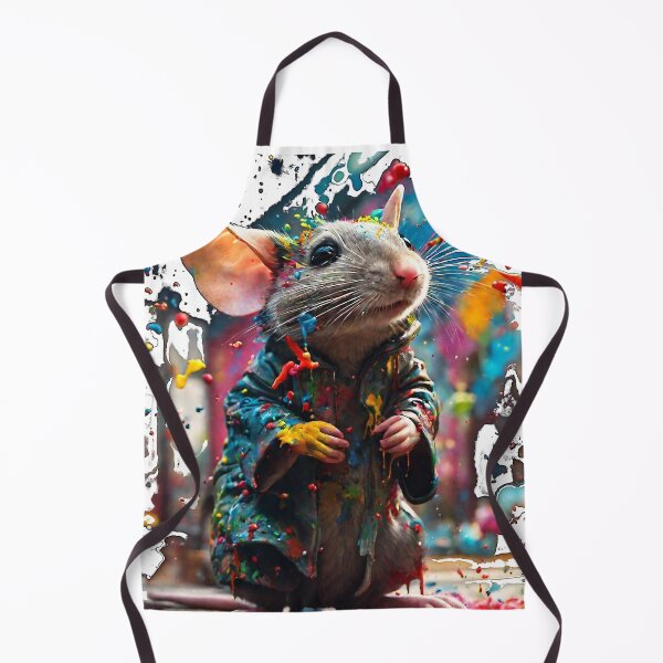 Item preview, The artwork features a graffiti-style color splash depicting a playful mouse. designed and sold by Best-Art-32.